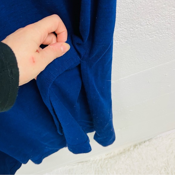 JESSICA SIMPSON navy Tee shirt plain mini slit dress size large - Picture 12 of 17